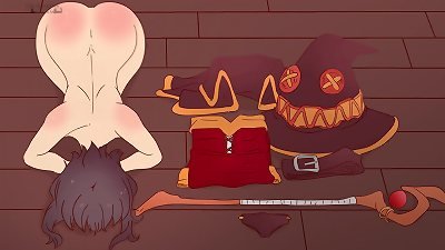 Megumin is completely bare next to things, bowing her head and asking a ebony stud to bang her ! God's blessing on This jaw-dropping World manga cartoon Parody  KonoSuba !