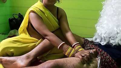 gigantic funbags Indian Bahu nails with her senior Sasur Ji jabardasti everyday after husband  leaves